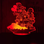 Egér a vonaton 7 színű 3D led lámpa