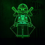 Ninja  7 színű 3D led lámpa