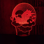 Unikornis felhő 7 színű 3D led lámpa
