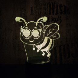 Méhecske 7 színű 3D led lámpa