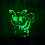 Méhecske 7 színű 3D led lámpa