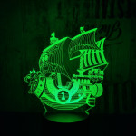 Kalózhajó 7 színű 3D led lámpa