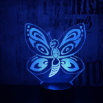 Pillangó  7 színű 3D led lámpa