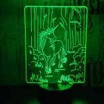 Egyszarvú ló 7 színű 3D led lámpa