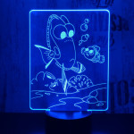 Halacska 7 színű 3D led lámpa