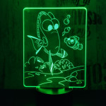 Halacska 7 színű 3D led lámpa