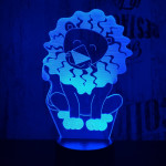 Oroszlán2  7 színű  3D led lámpa