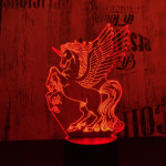 Nagy pegazus 2  7 színű 3D led lámpa