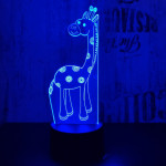 Zsiráf Bébi 7 színű 3D led lámpa