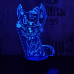 Hóember és Szarvas 7 színű 3D led lámpa