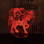 Lovagló gyerekek 7 színű  3D led lámpa