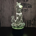 Scooby-Doo 7 színű 3D led lámpa
