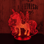 Csillagos pegazus 7 színű 3D led lámpa
