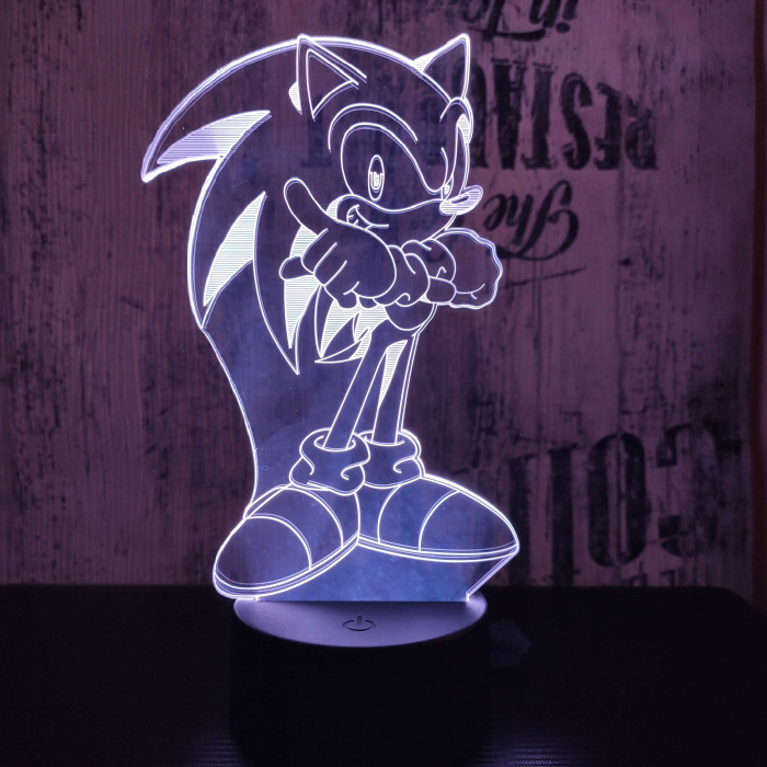 Sündisznó 7 színű 3D led lámpa