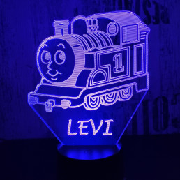 Mozdony  7 színű 3D led lámpa