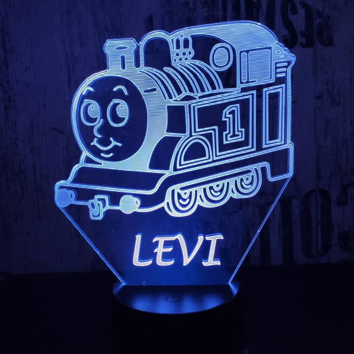 Mozdony  7 színű 3D led lámpa