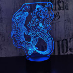 Delfin és hableány 7 színű 3D led lámpa