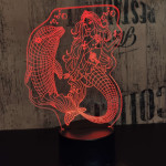 Delfin és hableány 7 színű 3D led lámpa