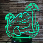 Béka a gomba alatt 7 színű 3D led lámpa
