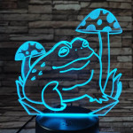 Béka a gomba alatt 7 színű 3D led lámpa