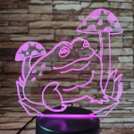 Béka a gomba alatt 7 színű 3D led lámpa