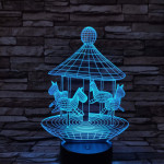 Körhinta 7 színű 3D led lámpa