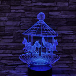 Körhinta 7 színű 3D led lámpa