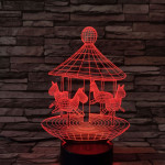 Körhinta 7 színű 3D led lámpa