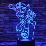 Mancs őrjárat Chase 7 színű 3D led lámpa