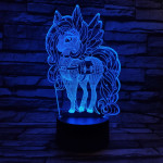 Pegazus 7 színű 3D led lámpa