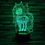 Pegazus 7 színű 3D led lámpa