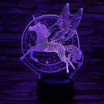 Pegazus szárnyalása 7 színű 3D led lámpa