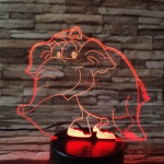 Elefánt bébi 2 7 színű 3D led lámpa