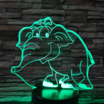 Elefánt bébi 2 7 színű 3D led lámpa
