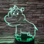 Orrszarvú Bébi 7 színű 3D led lámpa