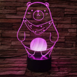 Medve szereti a hasát 7 színű 3D led lámpa