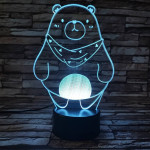 Medve szereti a hasát 7 színű 3D led lámpa