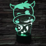 Tehén 2 7 színű 3D led lámpa