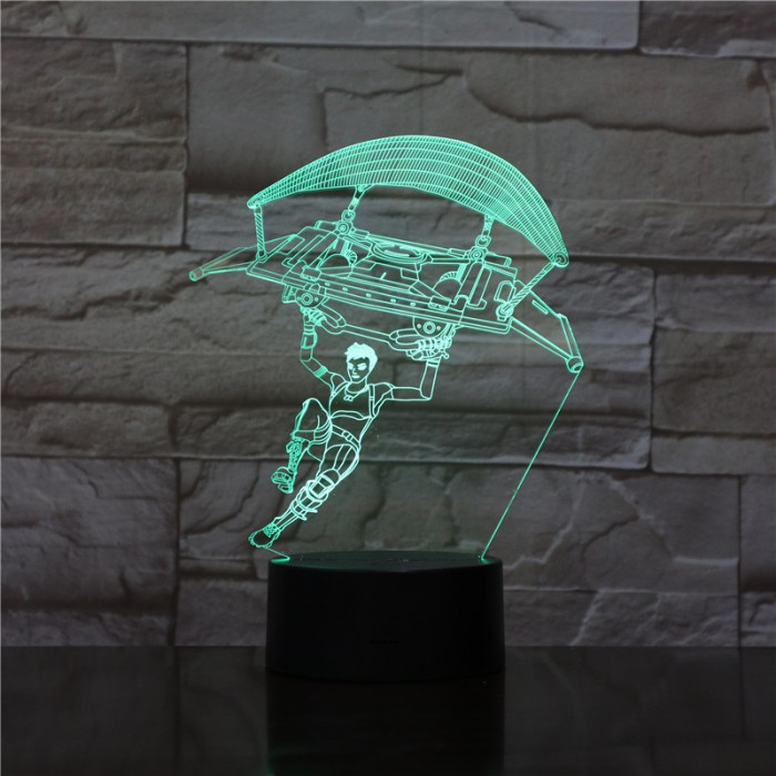 Ejtőernyős 7 színű 3D led lámpa