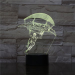 Ejtőernyős 7 színű 3D led lámpa