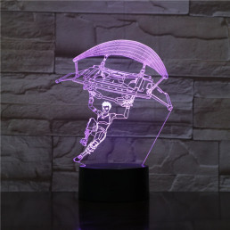 Ejtőernyős 7 színű 3D led lámpa