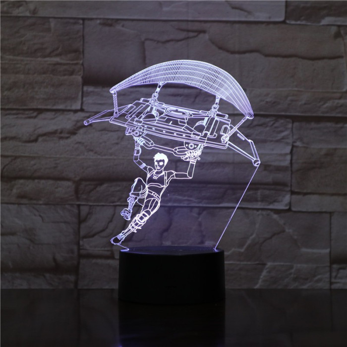 Ejtőernyős 7 színű 3D led lámpa