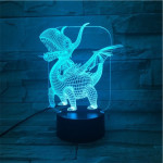 Sárkány 7 színű 3D led lámpa