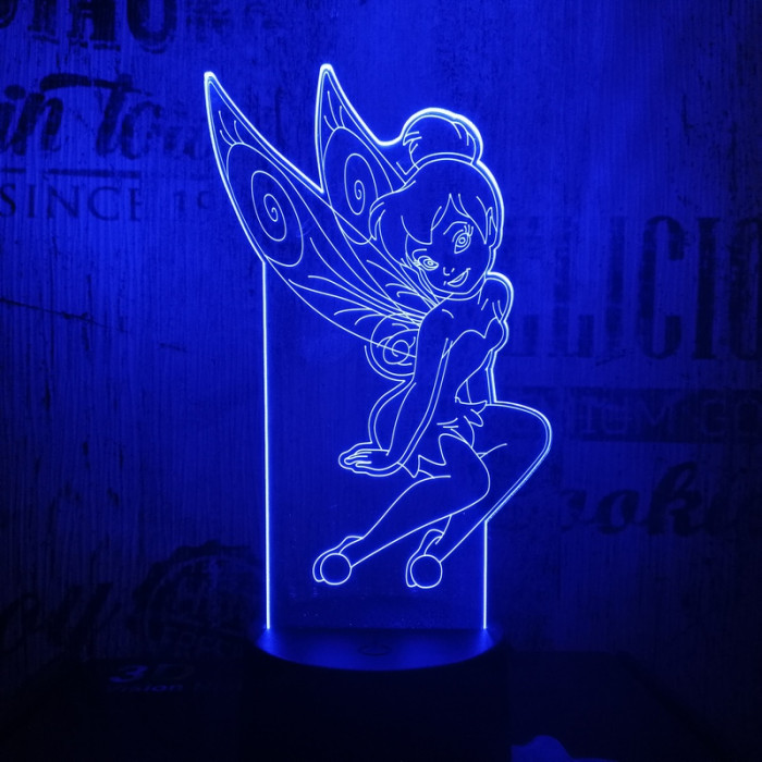 Tündér lány 3D led lámpa