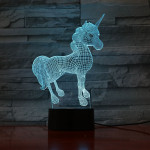 Unikornis baby 7 színű  3D led lámpa