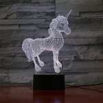 Unikornis baby 7 színű  3D led lámpa