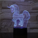Unikornis Kicsi 7 színű 3D led lámpa