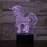 Unikornis Kicsi 7 színű 3D led lámpa