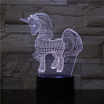 Unikornis Kicsi 7 színű 3D led lámpa