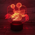 Rák  7 színű 3D led lámpa